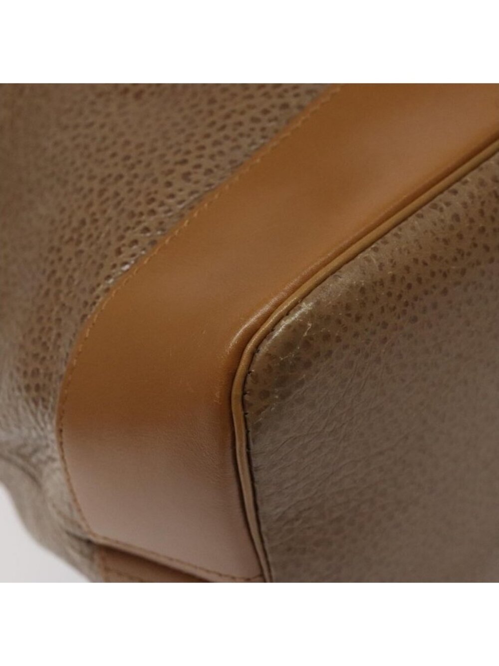 Authentic Christian Dior Shoulder Bag Leather Brown Gold - Picture 6 of 16